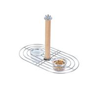 Bird Bowls For Cage - Parrot Aerial Perch Feeder | Hangable Clear Bird Feeding Bowls For Conures Budgies African Greys Finches Parakeets Macaws Sunbirds Deck Backyard Balcony Patio Garden