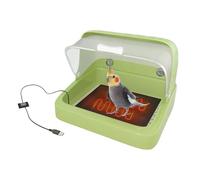 Bird Brooder Box | PP 30x26x22cm Visual Ventilated Nesting Incubator 8W USB Heated System 3-Level Temperature Control Pad | Parrot Chick Duckling Warm Care Habitat Home Hatchery Use