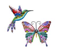 Bird Butterfly Metal Outdoor Wall Art Decor, Bird Wall Sculpture Hangi