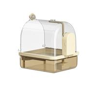 Bird Cage Bath, Bathing Cage for Birds, Cockatiel Bath, Automatic Chew-Proof Bathtub Perch Stand 2 Modos para Interior Aviary Breeding, Travels and Show, 8,86 x 7,87 x 10,24 Pulgadas