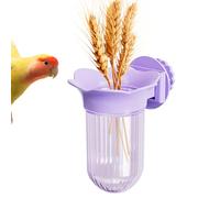Bird Cage Bowls, Bird Feeding Cup, Easy to Clean Clamp on Feeder Bowl, Cockatiel Food Container for Budgies, Finches, Conure, Small Animals, 3,74 x 3,74 x 2,95 pulgadas, Violeta