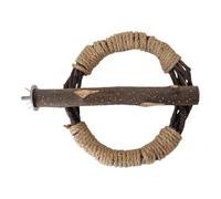 Bird Cage Cage - Soporte De Madera, Rama De Cuerda De Escalada, Accesorio Duradero Para Mascotas | Estación De Juego De Madera Natural, Cómodo Mango De Estaca De Pescado Para