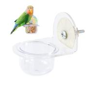 Bird Cage Cups - Destacable transparente acrílico Dishes | Clear Food Water Dispenser Container | Easy-Clean Removable Design, Secure Fit for Monitoring Levels for Canaries Cockatiels Parrots