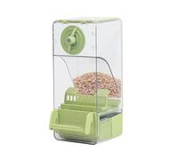 Bird Cage Feeder, 9,5 x 10,5 x 20,5 cm, Top Fill Food Feeder, Bird Cage Supplies, Easy Refill System, Versatile Design, ideal para gorriones, parakeets, Cockatiels, Pink Green