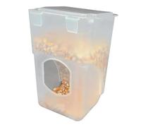 Bird Cage Feeder - Anti-Splash Weatherproof Pet Food Dispenser Container | Cage Bird Feeder | For Canary Cockatoos Parakeet Conure Lovebird, Small Parrot Seed | -Free Hanging Design, Durable Plas