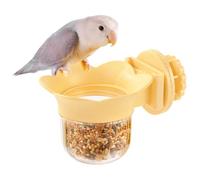 Bird Cage Feeder, Feeding Dish Coop Bowl, Parakeet Food Holder with Clamp, Pet Supply with Secure Mount, Daily Supplies for Canary Finch Conure Cockatiel Small Pets at Home or Pet Store