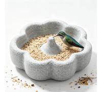 Bird Cage Feeder, Natural Pumice Bird Food Bowl Cage Feeding Dish (b)