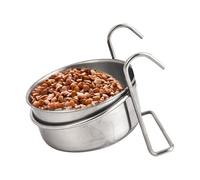 Bird Cage Feeder, Stainless Steel Food Bowls, 4,72 x 1,97 in Wide Mouth Spill-Proof Holder, Portable Water Dispenser, Easy Clean Design for Cockatiels, Bird Houses, Travel, Habitat