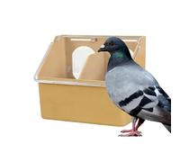 Bird Cage Feeder, Waterproof Heavy-Duty Double-Hole Bowl, Pet Pigeon Food Dispenser Box for Parakeet, Parrot, Chicken, Quail, Poultry, Indoor, Outdoor, Garden, Backyard, Farm