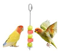 Bird Cage Food Skewer - Stainless Finch Fruit Holder Stick, Parakeet Food Holder, For Cage Foraging Macaw Parakeet Cockatiel Conure Finch Lovebird Durable Metal Treat Rod