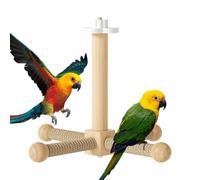 Bird Cage - Natural Wood Rotating Branch Stand Chewing Climbing Toy, Bird Cage, Wooden Parrot Stand, Paw Grinding Stick Accessory | Exercise for Lovebirds Conures Finches