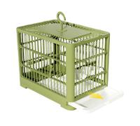 Bird Cage, Parakeet Nest Habitat with Easy-Clean Pull-out Tray, Folding & Breathable Bird Cage for Lovebirds, Cockatiels, Budgies, Comfortable Nesting Space, 11.81x9.06x10.24 in