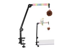 Bird Cage Perch - 4-in-1 Interactive Stand with Chewing Ball | Climbing and Play Accessory For Cockatiel, Conure, Lovebird and Indoor Outdoor Enrichment