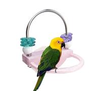 Bird Cage Perch - Climbing Chewing Stand Toy, Rotating Ring Macaw Perch, Perrot Ejercise Training Toy, Lovebird Avian Bird Use, Cage Climbing Exploring for Pet Activity Play