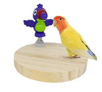 Bird Cage Perch, Cockatiel Perch Set, 6.3x6.3in Natural Chewable Playground, Toy Enrichment Accessories, Portable Pigeon Chew for Conure, Chicken, Indoor Use