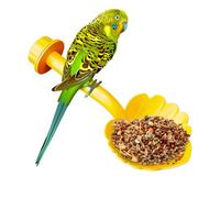 Bird Cage Perches - 2 In 1 Parrot Stand, Feeding Bird Rest | Parakeet Macaw Finch Lovebird Canary Sparrow Hummingbird Cage Climbing Accessory Pet Supplies Indoor Outdoor Aviary Station