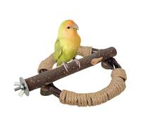 Bird Cage Perches, Wooden Parrot Stand, Enrichment Cockatiel Toy, Pet Supplies, Climbing Branches with Rope, Ideal para Parakeet, Budgies, Lovebirds, 7,09 x 5,91 x 0,39 pulgadas