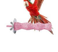 Bird Cage Stand, Fowl Perch Stand, Parrot Training Stick, Paw Grinding Texture, Chew Resistant Design, Multi Pack for Parakeets, Cockatiels, Lovebirds 4.72 Inch Pink,Purple,Green