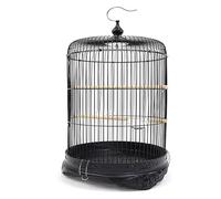Bird Cagesolid Bird Cage Vintage Metal Metal Cage de pájaros Partido Peony Tiger Piel Caza Ornamental for Periquito Canary Love Bird for tortolitos Pinches Parrotlet Bird Cage (Negro)