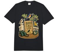 Bird Call Log Cantos de Aves Observación en jardín Comfort Colors Adult Heavyweight T-Shirt