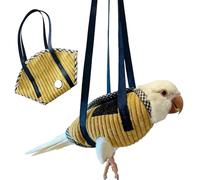 Bird Carrier Backpack - Corduroy Breathable Escape Proof Pet Bird Travel Bag | Portable Ventilated Backpack for Cockatiel, Lovebird Transport, Outdoor Pet Carrier or Camping