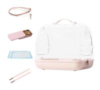 Bird Carrier, Portable Transparent Pet Backpack, Breathable Travel Bag, (Removable Perch & Ventilation Holes), For Cockatiel, Parakeet, Conure, Lovebird, Small Bird Transport