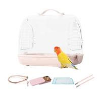 Bird Carrier, Portable Transparent Pet Carrier Backpack, 10.83x8.66in Removable Breathable Bird Transport Bag, Travel Accessories for Cockatiels, Conures, Parakeets, and Lovebirds