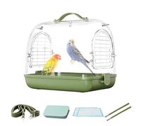 Bird Carrier, Portable Transparent Pet Travel Backpack, Removable Breathable Bird Transport Bag, Cockatiel & Parrot Travel Accessories For Conures, Parakeets & Lovebirds 27.5x22x24cm