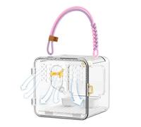 Bird Carrier, Transparente Portable Parrot Cage, Breathable Loro Transporte Case, Lightweight Carrier for Parakeets & Conures, Hamster Travel Jaula con ventilación, Outdoor Pet for Birds & Squirrels