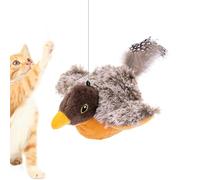 Bird Cat Toy - Juguete de gato de pájaro aleteo | Juguete para gatos de interior | Toque activado juguetes para mascotas | Juguete de gato de pájaros de canto simulado | Gatito Flapping Wings |