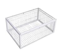 Bird Catcher, Automatic Escape Proof Bird Catcher Cage, Easy Clean Iron Wire Design, Farm Poultry Management for Parrots Budgies Sparrows, 15.75x11.81x10.24 Inches, White, 1 Set