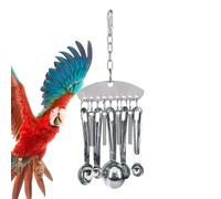 Bird Chew Toy for Parrot, Stainless Steel Parrot Toy, Parrot Bird Spoon Ring, Bird Chew Scoop Toys with Durable Stainless Steel Construction for Conures, Cockatoos, and Finches
