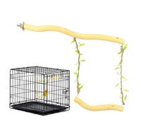 Bird Chew Toys - Durable Wooden Parakeet Swing | Cage Perch Stand for Lovebird Cockatiel Mynah Finch, Pet Supplies Natural Wood Hanging Toy Ejercise Play Training Activity