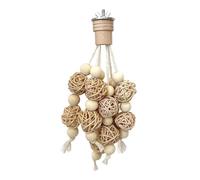 Bird Chew Toys, Parakeet Cockatiel Teeth Grinding Enrichment Set for Beak Conditioning, Stress Relief Function with Safe Interactive Play, Natural Wood Fiber Toys for Macaw Conure Parrot Pet Training