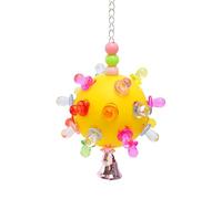 Bird Chew Toys Star Ball for Parrots | Hanging ABS Puzzle Sphere | Small Medium Birds Boredom Breaker | Intelligence Interactive Cage Accessory