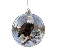 Bird Christmas Tree Ornaments, Clear Crystal Glass Pendant, Shimmering Decorative Birds with Light Catching Detail and Fine Craft Design, Holiday Decor Accent, for Window Wall Door Store Party