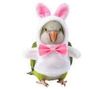 Bird Clothes - 3 Sizes Adjustable Clothes For Birds, Bunny Design Windproof Hoodie Cloak For Winter Cockatiel Budgies Easter Outdoor African Greys Parakeet Conure Mynah