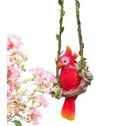 Bird Decor Tropical, Parrot Figurine Ornament, Realistic Funny Animal Sculpture Art Collectible, Outdoor Garden Yard Lawn Patio Porch Pathway Display, Holiday Party Decoration 3.74x1.57x5.51 Inches