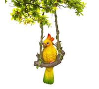 Bird Decor Tropical, Parrot Figurine Ornament, Realistic Funny Animal Sculpture Art Collectible, Outdoor Garden Yard Lawn Patio Porch Pathway Display, Holiday Party Decoration 3.74x1.57x5.51 Inches
