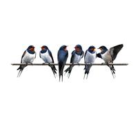 Bird Decorations, Cute Artificial Birds, Wall Craft Art, Outdoor Fence Décor, Realistic Feathered Bird Ornaments for Patio, Garden, Home, Lawn, Tree, Wreath, Flower Arrangements, 15.75x5.12 inches