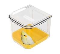 Bird Feeder, 18 x 16,6 x 16,5 cm Clear Multi-Zone Spatial Layout Bird Food Feeder | Cage Food Container - Multi-Cage Compatibility For Conure Parakeet Cockatoo Canary Finch Cockatiel Lovebird Sparrow