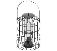 Bird Feeder - 4 Port Weatherproof Metal, Squirrel Proof Hanging Feeder | Large Outdoor Feeding Station, Wild Bird Watching Accessory | Hanging Garden Supply for Hummingbird Finch Chickadee Yard Pati