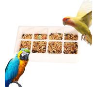 Bird Feeder, Anti-Spill 8-Grid Bowl, 6.3x3.5x1.73 Inches Morning Routines Parrot Feeding Supply, Ideal for Courtyard, Balcony, Wall, Yard, Gazebo, Garden, Deck, and Porch Spaces