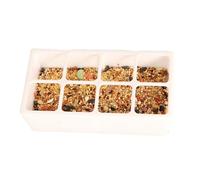Bird Feeder, anti spill Food Bowl, 8 Grid Design, Weather Resistant Material, Easy Mounting System, Excelente para loros, Morning Feeding, Courtyards, Balconies, Gardens, Porches
