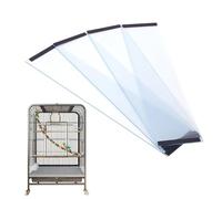 Bird Feeder Baffle, 4-Piece Bird Cage Food Catcher, 14.37x3.94x0.2 Inches, Clear Splash Guard Cover, Versatile Parakeet Accessories, Squirrel Baffle for Parrot, Macaw