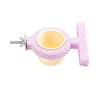 Bird Feeder Bowl with Perch - Food Dish For Parakeets, Canaries, Conures, Cockatiels, Lovebirds, Cockatoos, and Small To Medium Cage Birds