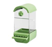Bird Feeder Cage - Automatic Transparent Dispenser, No Mes Feeding, Spill Proof Acrylic Food Storage Container | Gravty Controlled Automatic Pet Feeder, For Lovebird Canary Macaw Birds, Indoor