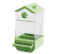 Bird Feeder Cage, Parakeet Food Dispenser, 19.6/11.6/9.9 Inches, Cockatiel Feeding Container, Transparent Seed Holder Design for Macaws, Lovebirds, and Small Birds, Multicolor