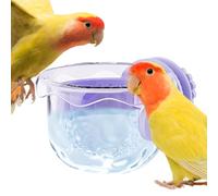 Bird Feeder for Cage - 2.83x3.74x1.97 Inches Portable Anti-Spill Dish for Feeding and Drinking Parakeet, Parrot, Macaw, Cockatiel, Finch, Canary, Outdoor Aviary, Garden, Travel Carrier