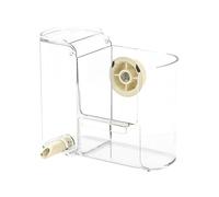 Bird Feeder for Cage - 250ml 2 In 1 Clear Large Capacity Automatic Feeder for Hydration | -Fed Station with Dual-Use Reservoir for Watering, Seeding, Nourishing and Refreshing